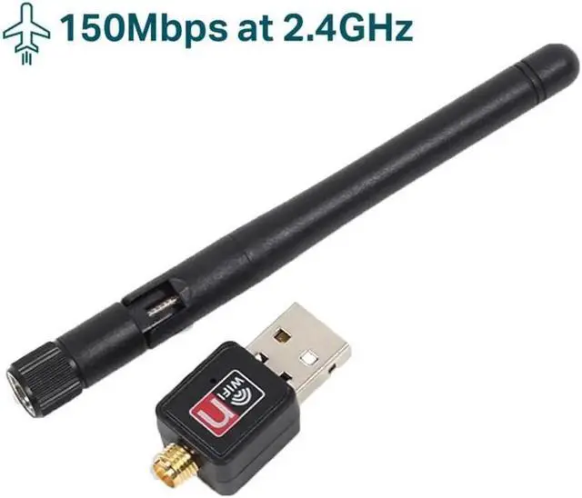 Alt view image 2 of 5 - USB Wifi Adapter 150Mbps 2.4 ghz Antenna USB 802.11n/g/b Ethernet Wi-fi dongle MT7601 Wireless Network Card for PC Windows