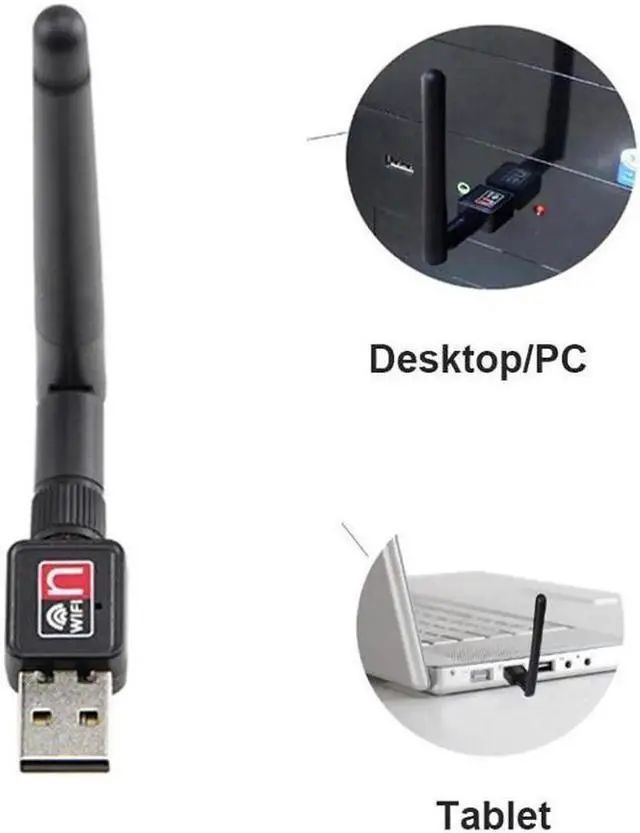 Alt view image 3 of 5 - USB Wifi Adapter 150Mbps 2.4 ghz Antenna USB 802.11n/g/b Ethernet Wi-fi dongle MT7601 Wireless Network Card for PC Windows