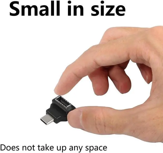 Alt view image 5 of 7 - USB 3.1 Type E to Type C Extension Adapter,(5Gbps) Internal Connector,Right Angle USB C Male to Type E Female Adapter CompatibileUSB3.0 -Black