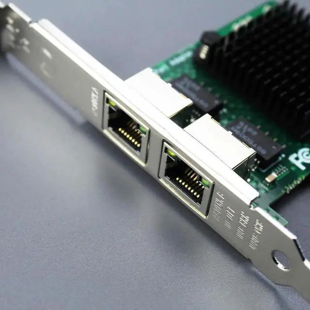 Alt view image 7 of 7 - LE8202 2-Port PCIe Network Card for Desktop PC, 1000/100/10Mbps Gigabit Ethernet RJ45 LAN Port, PCIE X1 Interface, Regular & Low Profile Bracket