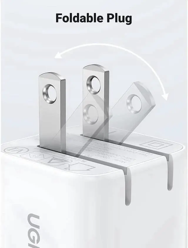 Alt view image 4 of 6 - UGREEN 30W USB C Wall Charger, USB C Charger with Foldable Plug, GaN PD PPS Fast Charger Block Compatible with MacBook Air/iPhone 13 Pro Max/13/12 Pro/Max, Galaxy S22/21, Pixel 6/6 Pro, iPad