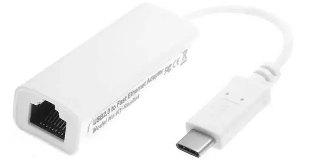Alt view image 5 of 7 - USB-C Type C USB 3.1 Male to 100Mbps Ethernet Network LAN External Adapter for Laptop