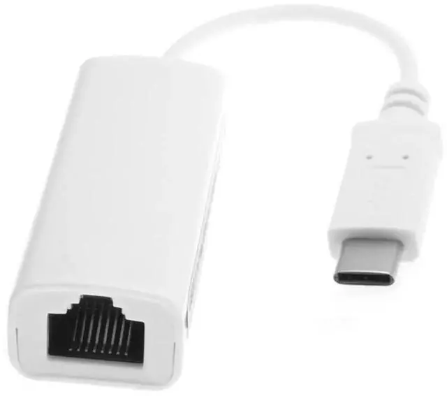 Alt view image 2 of 7 - USB-C Type C USB 3.1 Male to 100Mbps Ethernet Network LAN External Adapter for Laptop