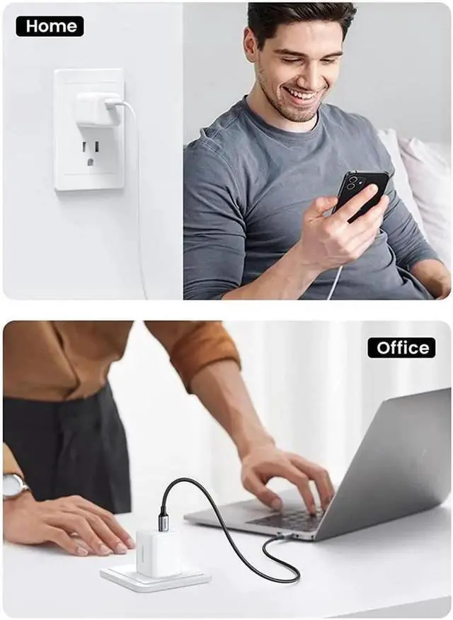 Alt view image 4 of 7 - UGREEN 30W USB C Wall Charger, USB C Charger with Foldable Plug, GaN PD PPS Fast Charger Block Compatible with MacBook Air/iPhone 13 Pro Max/13/12 Pro/Max, Galaxy S22/21, Pixel 6/6 Pro, iPad