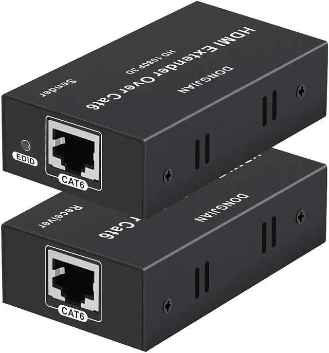 Main image of HDMI Extender 196ft HDMI Over Single Cat5E/6/7 HDMI Repeater HDMI Balun Sender Transmitter Receiver Support 1080p 3D HDMI 1.4a HDCP EDID