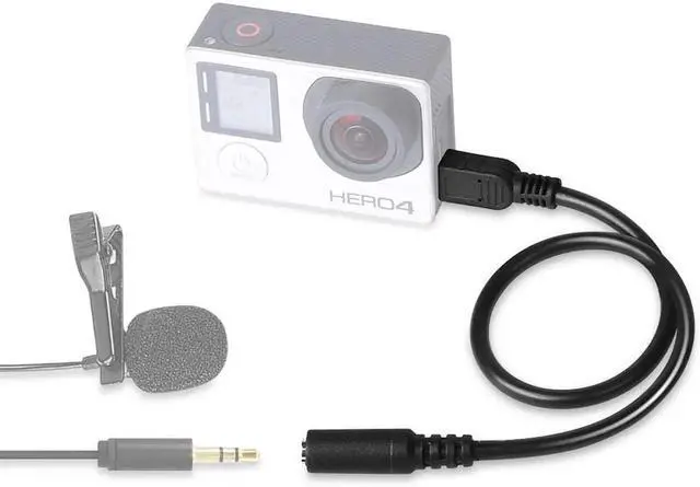 Alt view image 2 of 7 - 3.5mm Female to 5 Pin Mini USB Male Microphone Adapter Cable