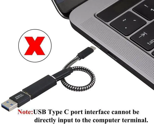 Alt view image 7 of 7 - USB C to USB A Adapter USB 3.0 A Male to USB Type C Female Converter (One-Way Transmission and Charging) for USB Port PC,Laptops,Chargers and Type-C Port U-Disk,Smart Phone Etc(2 Pack-Black)
