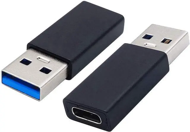 Main image of Type C to USB A Adapter USB Type C Female to USB Male OTG Adapter for Laptops, Power Banks and More USB A Ports Devices, Support Data Sync and Charging (2 Packs-Black F/M)