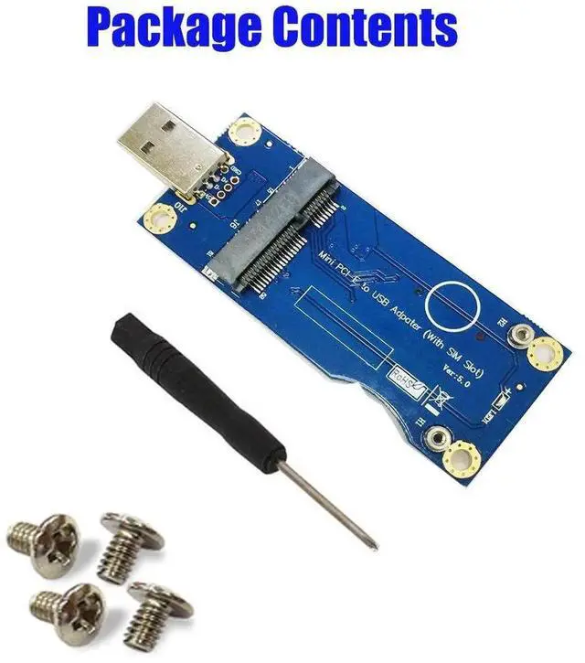 Alt view image 4 of 5 - Mini PCI-E to USB Adapter with SIM Card Slot for WWAN/LTE Module (Industrial-Grade)