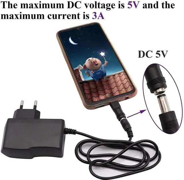 Alt view image 2 of 6 - Type C Power Adapter - 2Pack DC 5.5x2.1mm Female Connector for Type C USB Charging Device