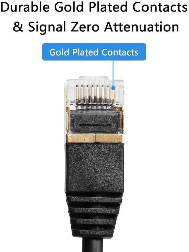 Alt view image 6 of 6 - Cat8 LAN Cable, RJ45 Male to Female Shielded Ethernet Network Connector Screw Panel Mount Extension Cable for Router Modem TV PC Computer Laptop (M/F 1.5M/4.9FT)