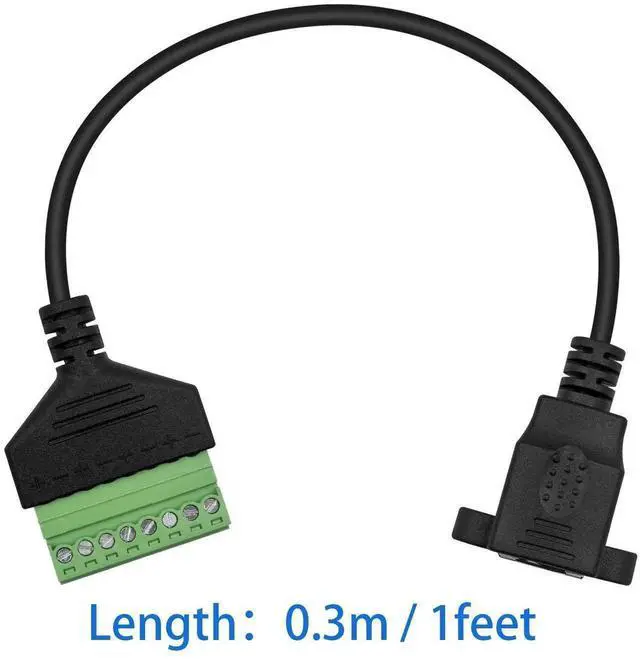 Alt view image 6 of 6 - RJ45 Screw Terminal, RJ45 to 8Pin Screw Terminal Adaptor Connector, Ethernet Extender RJ45 8P8C Female to 8 Pin Screw Terminal Breakout Board Cable for Cat7/6/5/5e Network CCTV DVR, 12inch