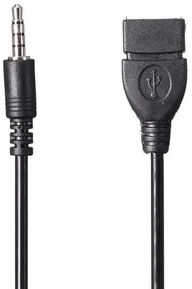 Alt view image 6 of 7 - 2-Pack AUX to USB Adapter, 3.5mm Male Audio Jack to USB 2.0 Female Converter for Car Gold-Plated Anti-Interference Cable for Playing Music from U Disk