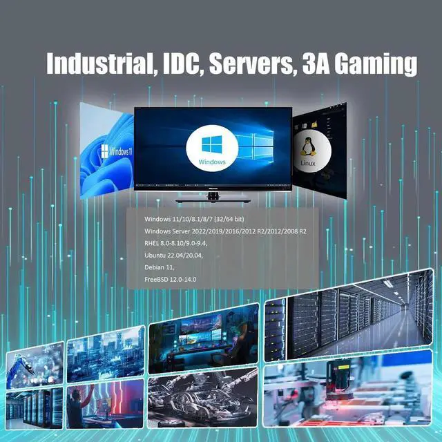 Alt view image 6 of 7 - ST7268 2-Port 10Gb SFP+ Ethernet Network Card with Intel 82599ES Controller, PCIE 2.0 X8 Interface, Support Windows 11/10/Windows Server/Linux/ESX/VMware ESXi(Not Support Mac OS)