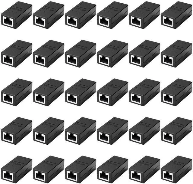 Main image of 30 PCS RJ45 Coupler RJ45 Inline Coupler Cat8 Cat7 Cat6a Cat6 Cat5e Cat5 Ethernet Coupler Ethernet Extension Cable Ethernet Cable Extenderfor TV, Router, PC, Network Switch, Xbox, PlayStation