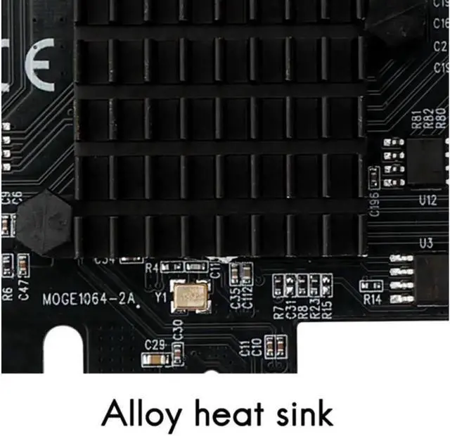 Alt view image 4 of 6 - PCIE SATA Expansion Card PCIE 1X to 16-Port SATA3.0 6Gbps SATA III Multi-Port Hard Disk Adapter Riser Card