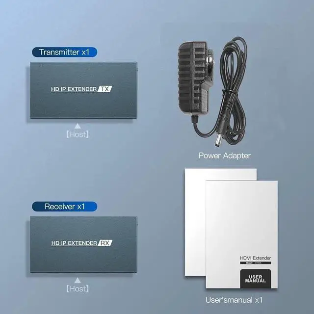 Alt view image 6 of 7 - HDMI Extender Over IP 150m/492ft Transmission Via Cat5e/Cat6/Cat7/Cat8 Network Cable Support Local Loopout and Transmission 1 to Multiple Via Network Switch