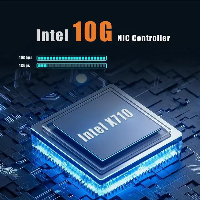 Alt view image 2 of 7 - ST7219 4-Port 10G SFP+ Ethernet Network Card with Intel X710-BM1 Controller, PCIE 3.0 X8 Interface, Support Windows 11/10/Windows Server/Linux/ESX/VMware ESXi(Not Support Mac OS)