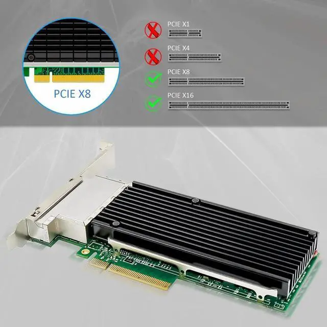 Alt view image 5 of 7 - ST7223 4-Port 10G RJ45 Ethernet Network Card with Intel X710 Controller, PCIE 3.0 X8 Interface, Support Windows 11/10/Windows Server/Linux/ESX/VMware ESXi(Not Support Mac OS)