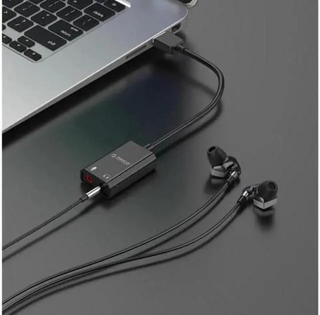 Alt view image 4 of 7 - External USB Sound Card 3.5mm Headset Microphone Adapter USB to 3.5mm Jack Audio Headset Microphone Earphone Cable Adapter