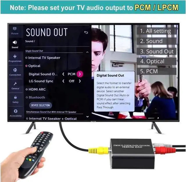 Alt view image 2 of 7 - Digital to Analog Audio Converter-192kHz Aluminum Optical to RCA with Optical &Coaxial Cable. Digital SPDIF TOSLINK to Stereo L/R and 3.5mm Jack DAC Converter for PS4 Xbox HDTV DVD Headphone