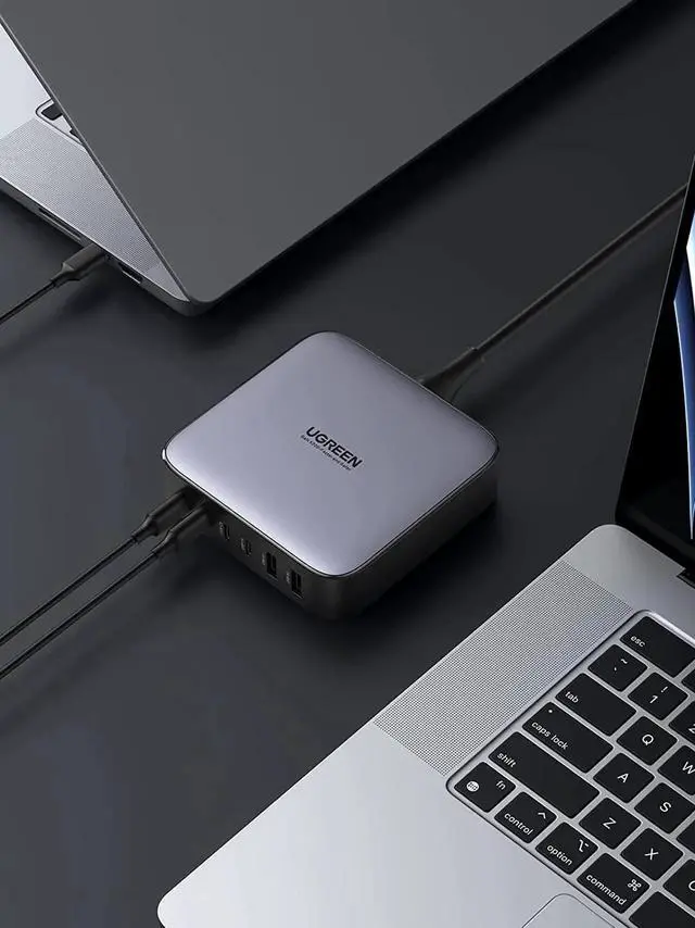 Alt view image 2 of 7 - UGREEN Nexode 200W USB C Desktop Charger, 6 Ports GaN PD Fast Charger with 3FT USB C to C Charging Cable Compatible with MacBook Pro/Air, iPad, iPhone 14/14 Pro Max, Galaxy, Pixel, Steam Deck and More