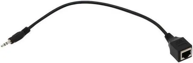 Alt view image 6 of 6 - 3.5mm Male Jack TRS Audio Cable To RJ45 Socket Ethernet Adapter Wire 1pc