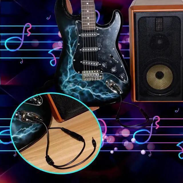 Alt view image 2 of 6 - 6.35mm TRS Male to 1/4 TRS Female Stereo Headphone Y Splitter Extension Cable