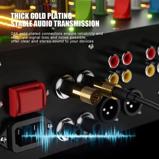 Alt view image 2 of 7 - Gold Plated 1/4 to 3.5mm Adapter, 6.35mm (1/4 inch) Male to 3.5mm (1/8 inch) Female Stereo Audio Adapter for Aux Cable, Guitar Amplifier, Headphone - 3 Pack