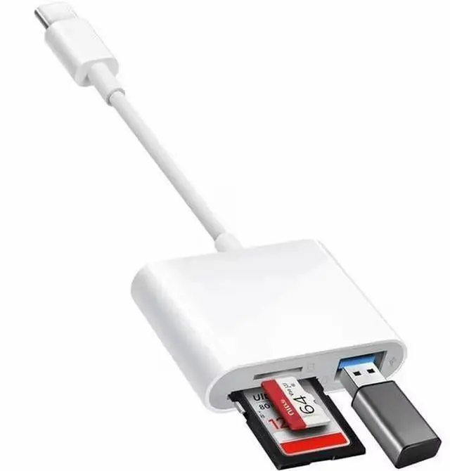 Main image of USB C to SD Card Reader, SD Card Adapter with SD MicroSD USB 3 Ports, USBC Memory Card Reader for 15 Pro Max, Pro/Air/Mini, Mac, MacBook Pro/Air, and More USB-C/Type C Devices