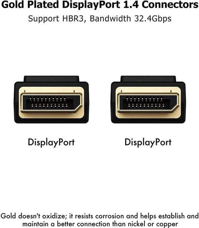 Alt view image 5 of 6 - DisplayPort Cable 1.4 Infinnet 8K DisplayPort 1.4 1.4a Cable 2K 280Hz 240Hz 165Hz 4K 160Hz 144Hz 1080p 390Hz 360Hz Display Port DP 1.4 Cable HBR3 Cord HDR DisplayPort Cable 2m (6 feet)