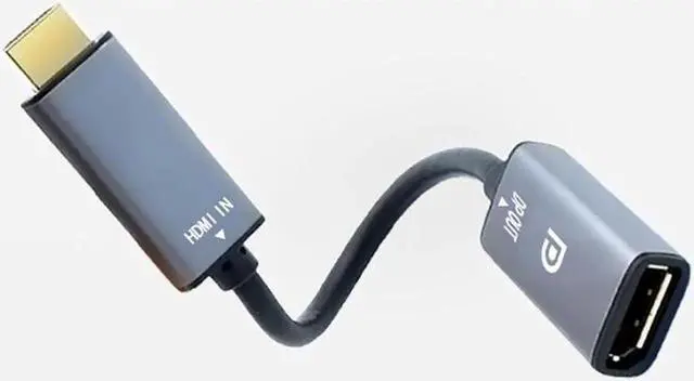 Alt view image 5 of 5 - 1ft HDMI to DisplayPort Adapter 4K@60Hz High Speed HDMI Male to DP Female Converter Cable Compatible for PC Graphics Card Laptop Mini NS PS5/4 Xbox One/360
