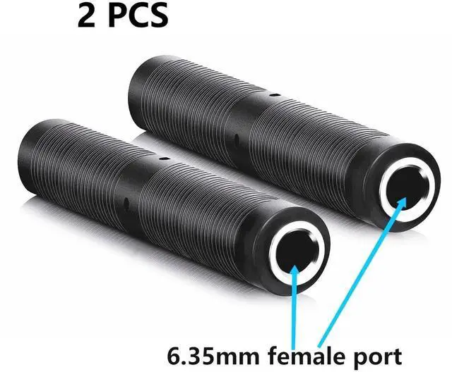 Alt view image 4 of 7 - 1/4 Inch TRS TS Coupler 6.35mm Female to Female Audio Adapter 6.35mm TRS Stereo TS Mono Jack Connector Extension for Microphone Guitar Speaker Tuner 2pcs