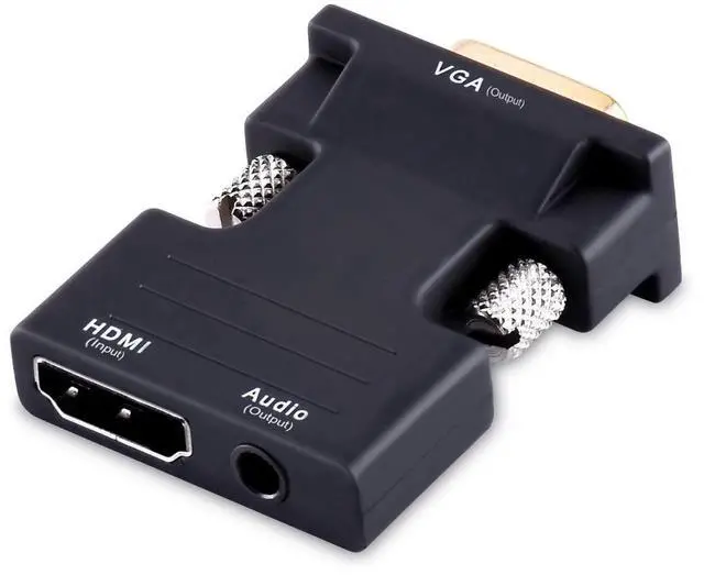 Main image of Active 1080P Female HDMI to VGA Male Converter Adapter Dongle with 3.5mm Stereo Audio Portable HDMI Connector for Laptop PC PS3 Xbox STB Blu-ray DVD TV Stick