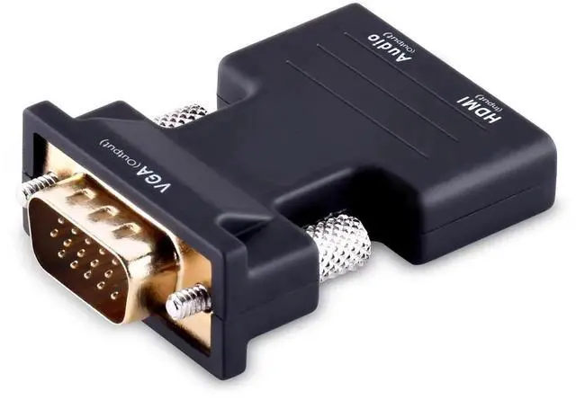 Alt view image 6 of 7 - Active 1080P Female HDMI to VGA Male Converter Adapter Dongle with 3.5mm Stereo Audio Portable HDMI Connector for Laptop PC PS3 Xbox STB Blu-ray DVD TV Stick