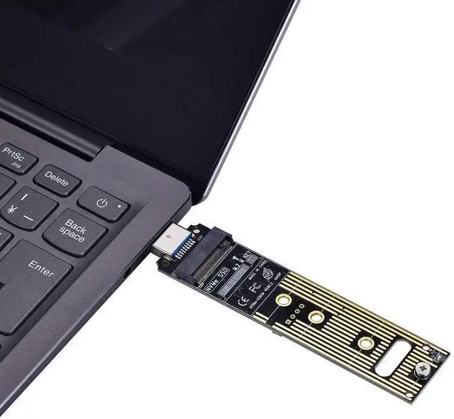 Alt view image 5 of 5 - M.2 NVME USB 3.1 Adapter,M-Key M.2 NVME to USB Card Reader USB 3.1 Gen 2 Bridge Chip with 10 Gbps High Performance, Compatible with Samsung 950/960/970 Evo/Pro or Other M.2 SSDs with PCI-E Type