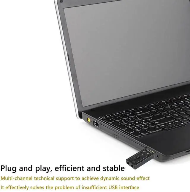 Alt view image 3 of 7 - 7.1 Channel USB External Sound Card Audio Adapter