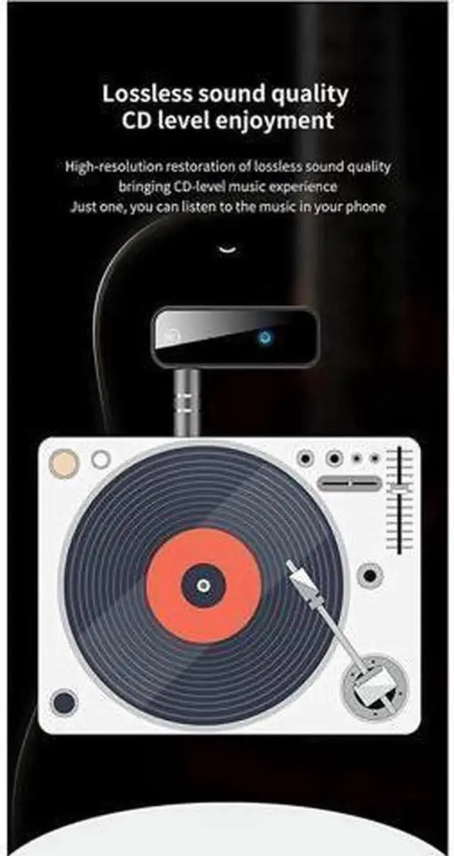 Alt view image 2 of 7 - Bluetooth 5.0 Adapter 3.5mm Jack Aux Receiver, 2-in-1 Wireless Transmitter & Receiver for iPod Touch (7th Generation), Streaming Audio of TV, PC, Speaker, Headphones, Car, Home Stereo