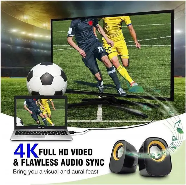 Alt view image 3 of 7 - Display Port to HDMI Cable, Gold Plated Displayport to HDMI Cable 6 Feet(Male to Male) for DisplayPort Enabled Desktops and Laptops to Connect to HDMI Displays