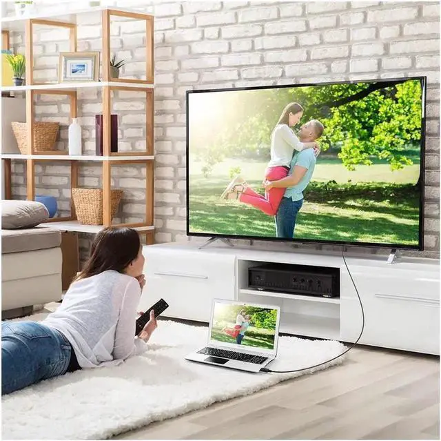 Alt view image 6 of 7 - Display Port to HDMI Cable, Gold Plated Displayport to HDMI Cable 6 Feet(Male to Male) for DisplayPort Enabled Desktops and Laptops to Connect to HDMI Displays