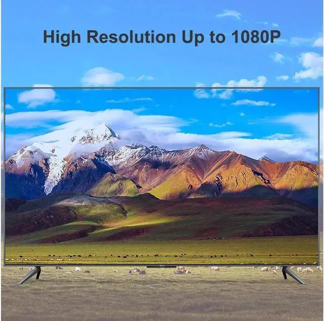 Alt view image 6 of 7 - DisplayPort to HDMI 6 Feet Cable, DP to HDMI Male to Male Adapter 1080P HD Gold-Plated Cord Compatible with HP, and Other Brand