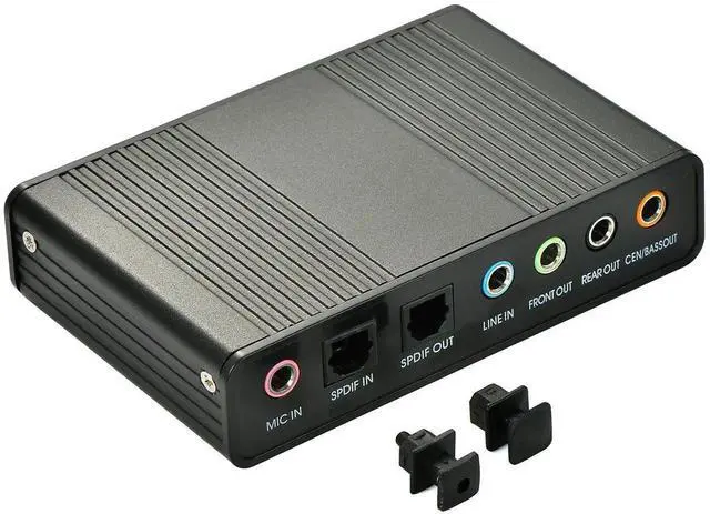 Alt view image 3 of 3 - Sound Card, 6 Channel External Sound Card USB 2.0 External 5.1 Surround Sound Optical S/PDIF Audio Sound Card Adapter for PC Laptop Recording Compatible with Windows 10/8/7/ XP