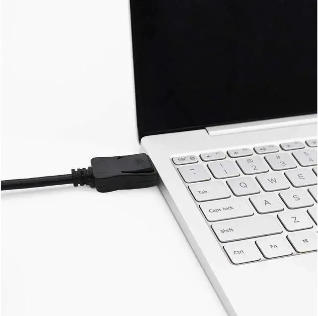 Alt view image 4 of 6 - Right Angle Displayport 1.4 Cable Left Angled Displayport Cable, 90-Degree Angled Displayport Cable V1.4 6FT/1.8M up to 8K/60Hz, 4K/144Hz Supported