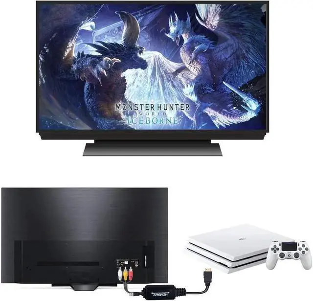 Alt view image 4 of 5 - HDMI to RCA Converter HDMI to RCA Cable Adapter 1080P HDMI to AV 3RCA CVBs Composite Video Audio Supports NTSC for PC Laptop HDTV DVD VHC VCR