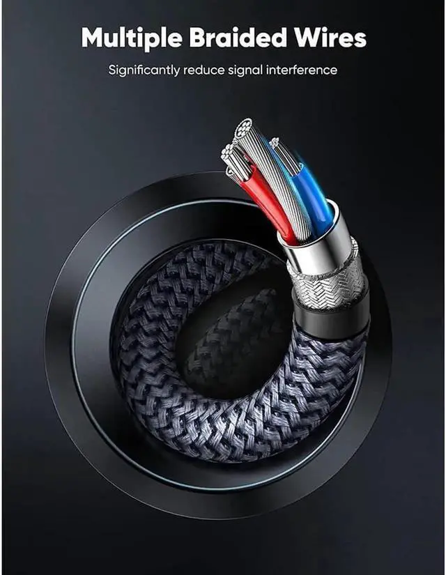 Alt view image 5 of 6 - VESA Certified DisplayPort Cable 1.4, Capshi 8K DP Cable 16.4FT/5M (8K@60Hz, 4K@144Hz, 1080P@240Hz) HBR3 Support 32.4Gbps, HDCP 2.2, HDR10 FreeSync G-Sync for Gaming Monitor 3090 Graphics PC (Grey)