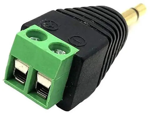 Alt view image 2 of 5 - 5 Pack 1/8" 3.5mm TS Male Jack Terminal Block Connector, 3.5 Mono Audio Plug Headphone AUX Balun Bolt Screw Solderless Terminal Adapter