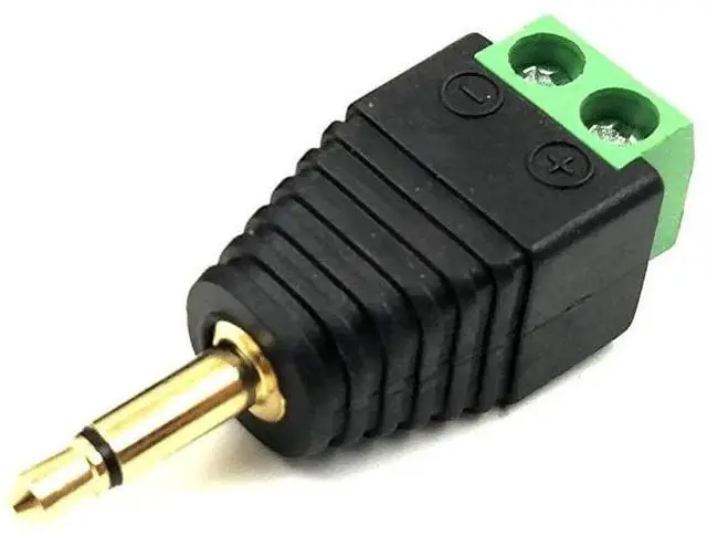 Alt view image 5 of 5 - 5 Pack 1/8" 3.5mm TS Male Jack Terminal Block Connector, 3.5 Mono Audio Plug Headphone AUX Balun Bolt Screw Solderless Terminal Adapter