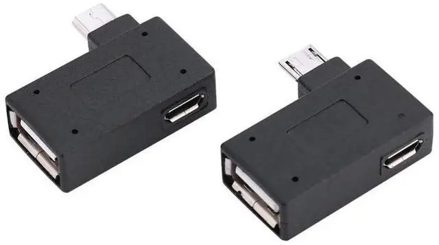 Alt view image 2 of 5 - OTG Adapter, 90 Right + Left Angle USB Port Adapter, Micro OTG, 2 Pack Compatible with Firestick 2nd Gen, 3rd Gen and 4K, Android Smartphones, Tablets, Rii,