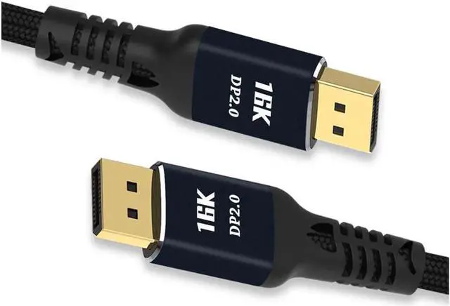 Main image of DisplayPort 2.0 Ultra HD 16K 10K 8K 4K HBR3 16K(15360x8640)@60Hz 10K/8K@60Hz 4K@165Hz High Speed 80Gbps HDCP 3D Slim and Flexible DP to DP Cable 1.5m 5 ft.