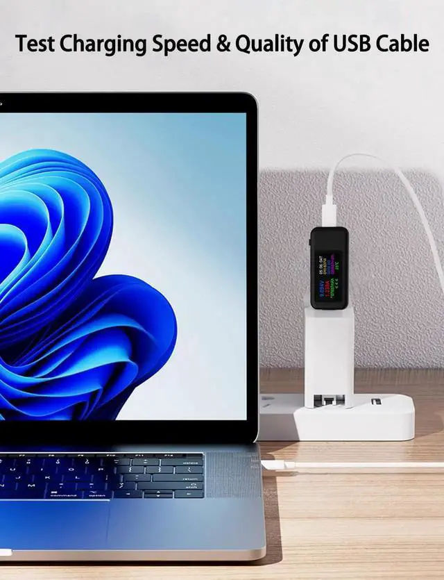 Alt view image 5 of 7 - USB C Tester Voltmeter Power Voltage and Current Tester Meter 0-5.1A 4-30V USB Power Capacity, Temperature, Working Time Volt Ammeter Detector IPS Color Display LCD Power Charger Detector